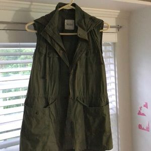 Army green utility jacket vest